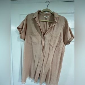 Dusty Pink Button Down Umgee Boutique Top
